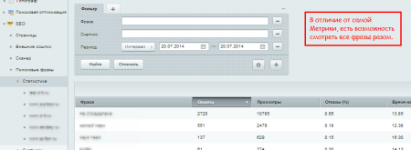 Метрика, поисковые фразы