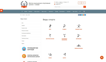 SIMAI: Сайт спортивной школы – адаптивный с версией для слабовидящих