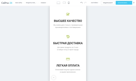Интернет-магазин продуктов питания и доставки еды «Крайт: Продукты питания.Retail24» с конструктором