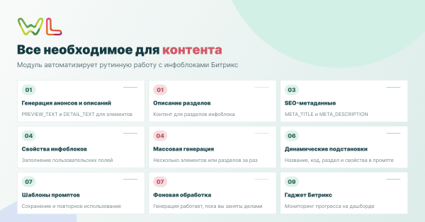WL: Генерация контента с ИИ (AI): ChatGTP, Сбер GigaChat, DeepSeek, OpenCode