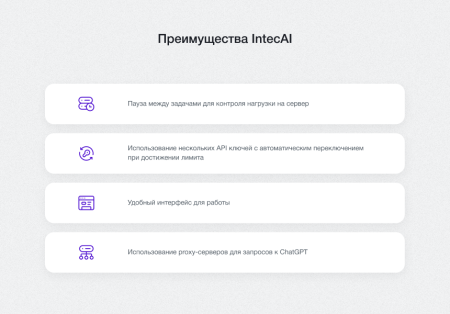 IntecAI - Chat GPT интеграция с сайтом: генерация контента seo-текстов мета-тегов изображений