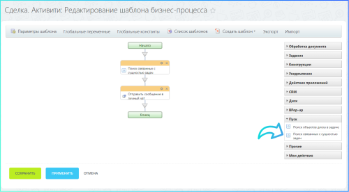ПУСК: Активити - задачи, связанные с сущностью
