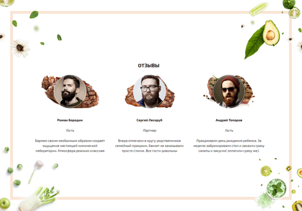 CiT-sites: Шаблон - для ресторана и кафе, адаптивный сайт с корзиной