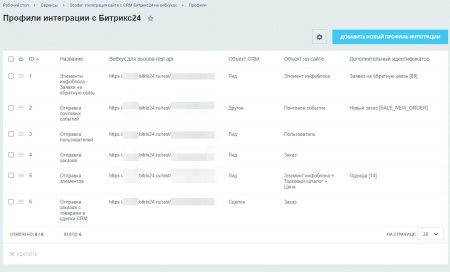 Scoder: Интеграция сайта с CRM Битрикс24 на вебхуках. Конструктор запросов