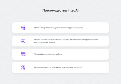 IntecAI - Chat GPT интеграция с сайтом: генерация контента seo-текстов мета-тегов изображений