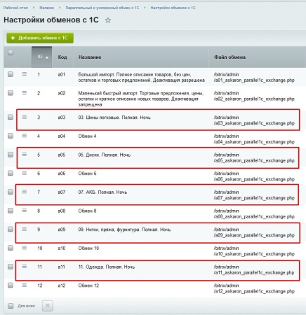 Параллельный и ускоренный обмен с 1С