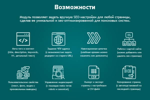 SEO-Шаман. Создание уникальных страниц по фильтрам, поиску: ЧПУ, мета-теги, хлебные крошки.