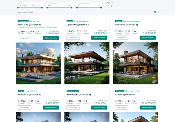 BS: Коттеджи - сайт для коттеджного поселка, загородного дачного поселка, земельных участков