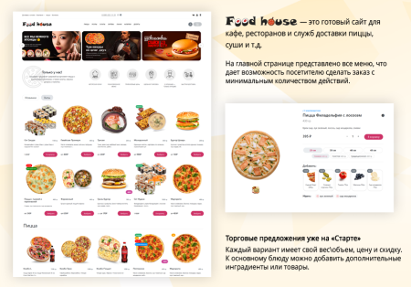 Магазин доставки еды, начиная со Старта. Food House