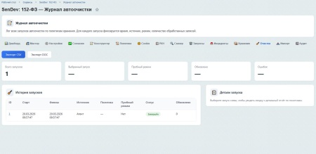 SenDev: 152-ФЗ Персональные данные