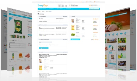 EveryDay: продукты питания, бытовая химия, товары на каждый день. Готовый шаблон на Битрикс