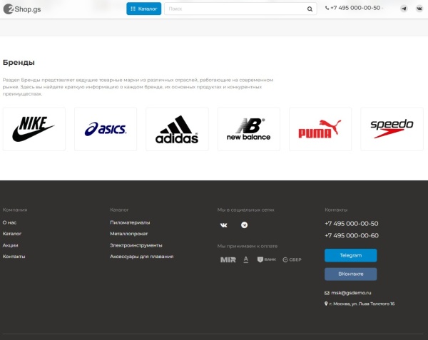 Shop.GS - 2.0 универсальный магазин