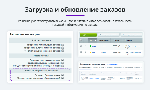 Интеграция с Ozon (Озон). Цены, остатки, заказы, статусы, акты