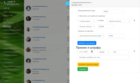 Мотивации сотрудников. Расчет зарплат
