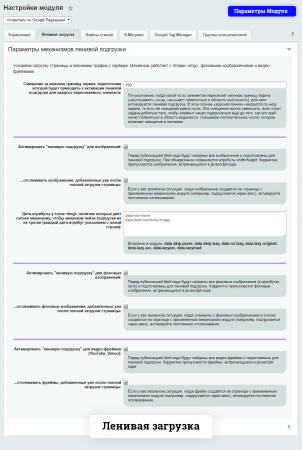 Ускоритель по Google Pagespeed