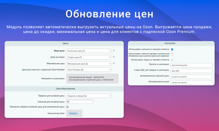 ВебПростор: Интеграция с Ozon через SELLER API: товары, цены, остатки и заказы