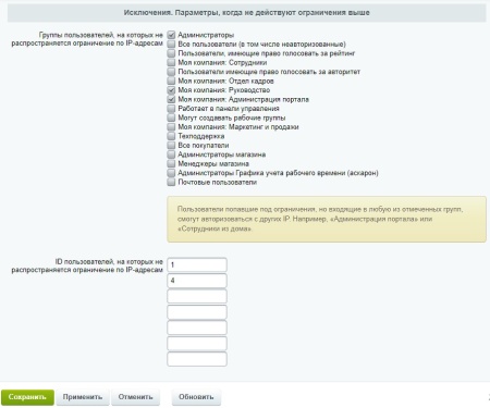 Контроль доступа по IP