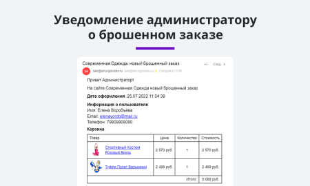 Ловец брошенных заказов. Брошенные корзины. Повышение конверсии сайта