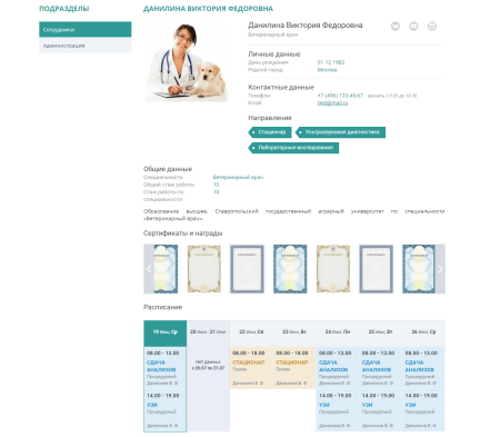 Мибок: Сайт ветеринарной клиники