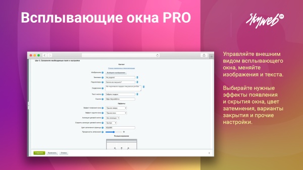 Всплывающие окна PRO